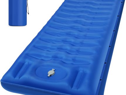 Sleeping Pad, Ultralight Thicken Inflatable Sleeping Pad for Camping, Built-in Pump, Great for Camping, Hiking, Carry Bag, Repair Kit, Compact & Lightweight Air Mattress(Blue)