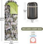 Sleeping Bags for Adults, Teens & Kids - Use for 3-4 Seasons, Warm & Cold Weather - Lightweight,Waterproof, Use for Backpacking, Hiking and Camping - Image 2